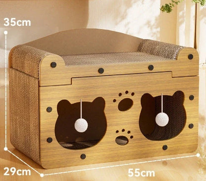 Durable sisal scratch mat with crumb-resistant surface for cats