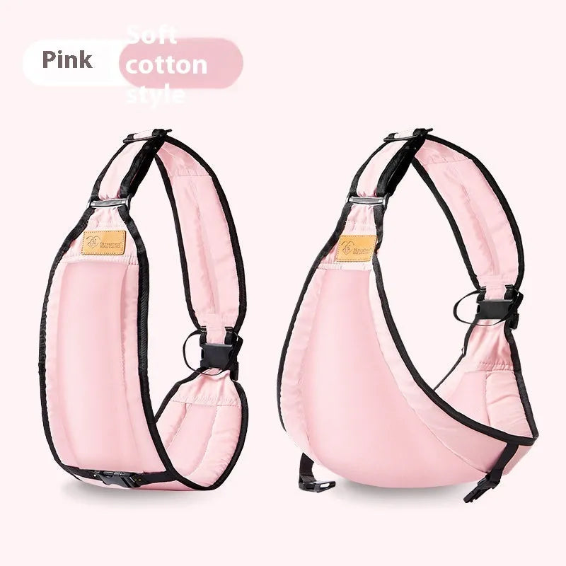 Cloth fabric baby waist stool carrier for hands-free carrying of infants and children.