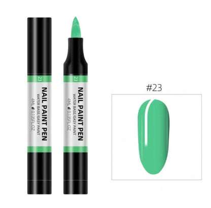 24 color water-based nail polish painting pen for 3D nail art designs