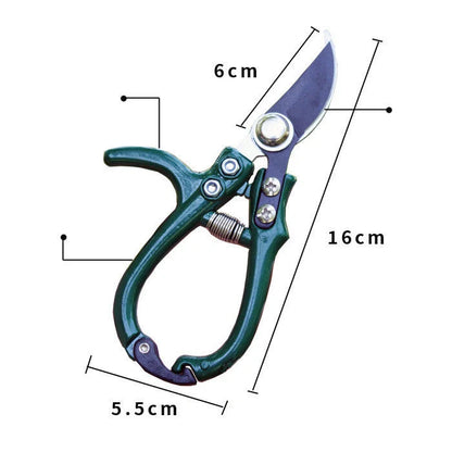 Multifunctional garden scissors with safety buckle and stainless steel spring for pruning