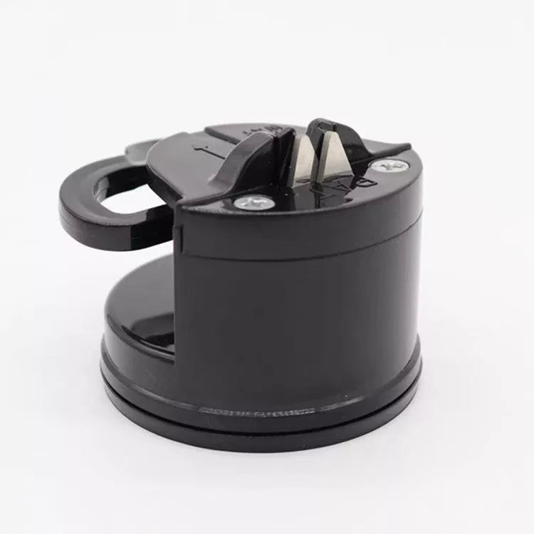 Compact ABS blade sharpener with suction base in various colors for kitchen tools