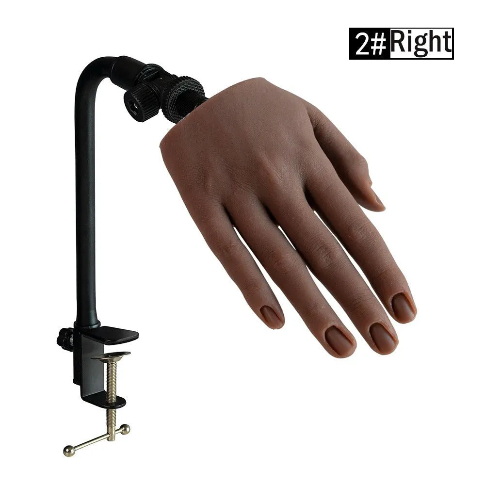 Silicone nail art practice fake hand model for manicure training in various colours