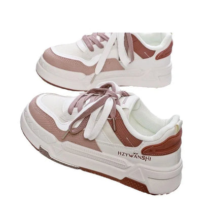 Children's thick-sole board shoes with cross shoulder straps in beige, red, or green, showing round toe and lace-up design