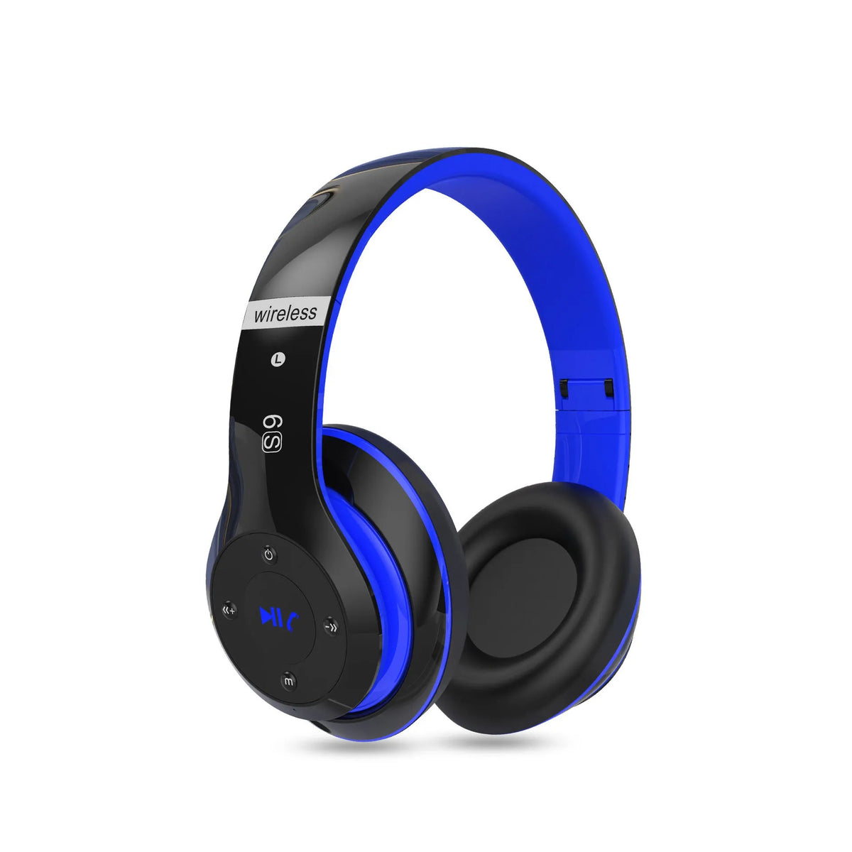 Bluetooth gaming headset A6S style in black, white, pink, red, or blue with HiFi sound and USB charging