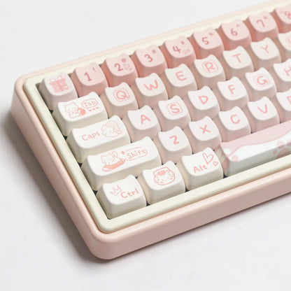 Full set of PBT sublimation keycaps for a universal mechanical keyboard, over 98 keys.