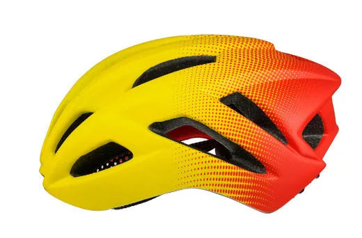 Road and mountain bike helmet with 16 ventilation holes, polycarbonate shell and EPS foam liner in bright orange, size L fits head circumference 56-61cm for comfortable, protective cycling