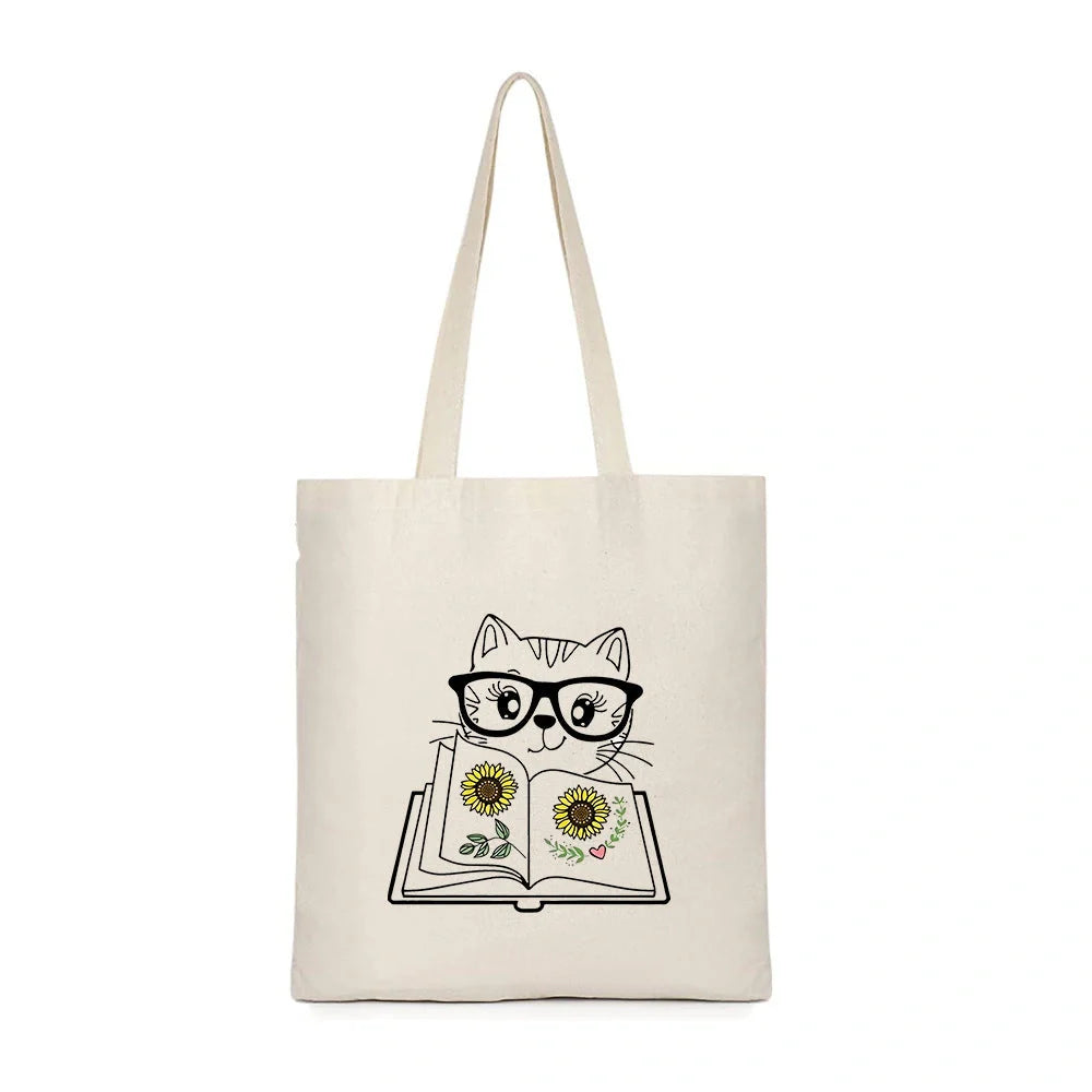 Canvas single shoulder bag with vibrant sublimation printing, ideal for shopping and daily use.