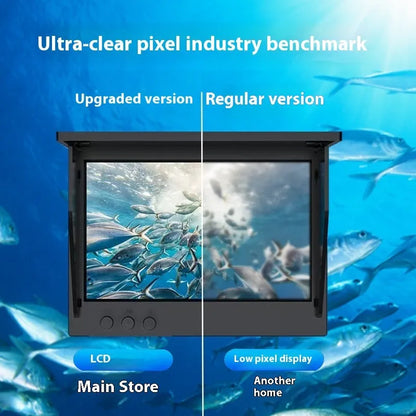 Underwater fish finder camera with 4.3-inch monitor, 220-degree lens, and LED lights on a 30-metre cable.