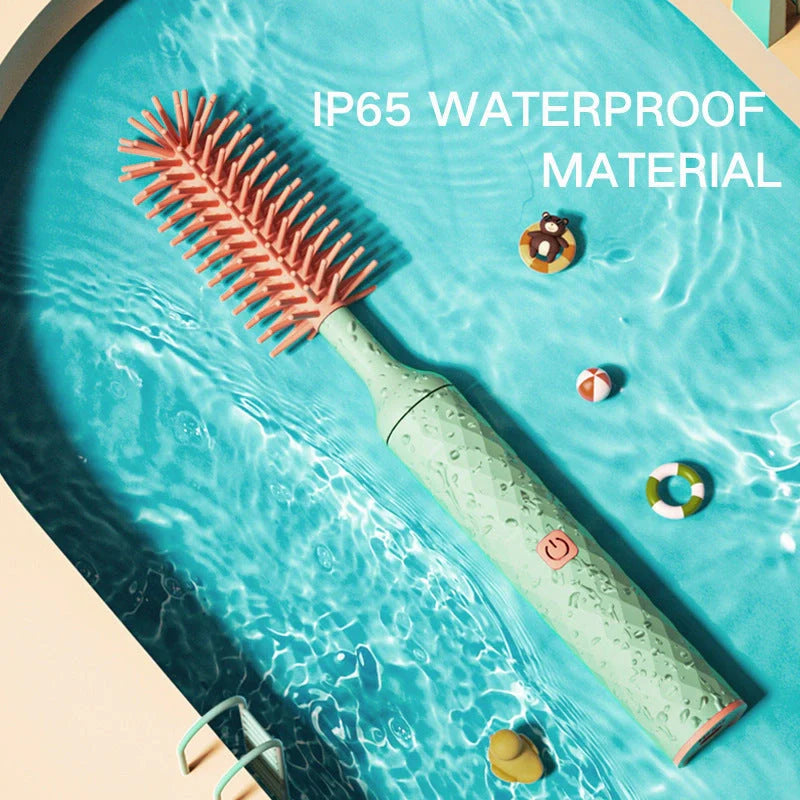 Electric Silicone Bottle Brush Set with rotating brush head for baby bottles