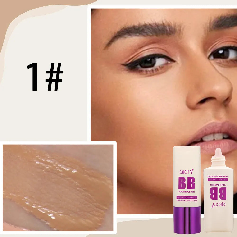 Feeding bottle style BB cream with brightening foundation and concealer effect in 10 colour shades