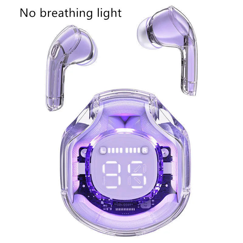 Transparent Warehouse wireless Bluetooth headset in multiple colours with in-ear design and optional breathing light