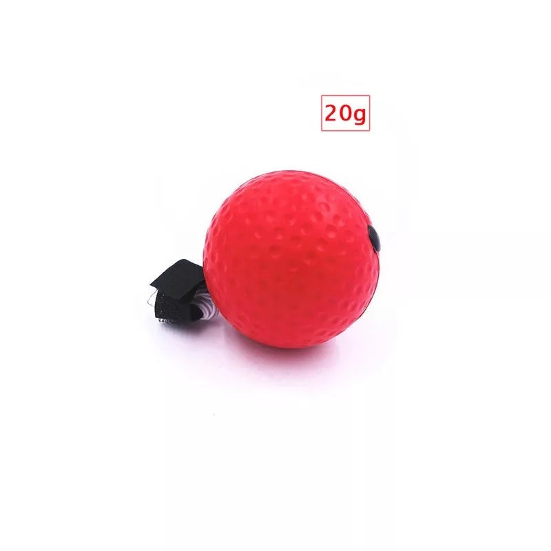 Head Worn Boxing Ball in red and black for stress relief and fitness
