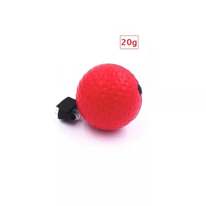 Head Worn Boxing Ball in red and black for stress relief and fitness