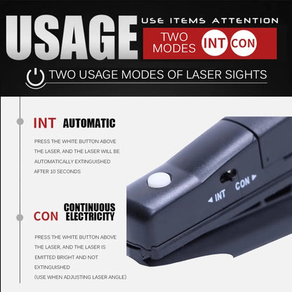 Black golf laser aiming sight with clip mount for putting alignment training.