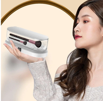 Compact ultrasonic cleaning machine for watches and small items, white color