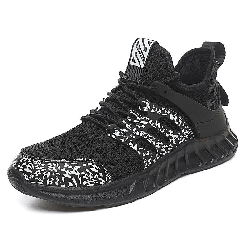 Flying woven mesh sneakers with rubber sole in black, sky blue or white blue, sizes 39 to 46
