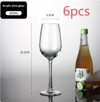 Clear acrylic wine bottle for milk tea and party drinks with drop-resistant plastic construction