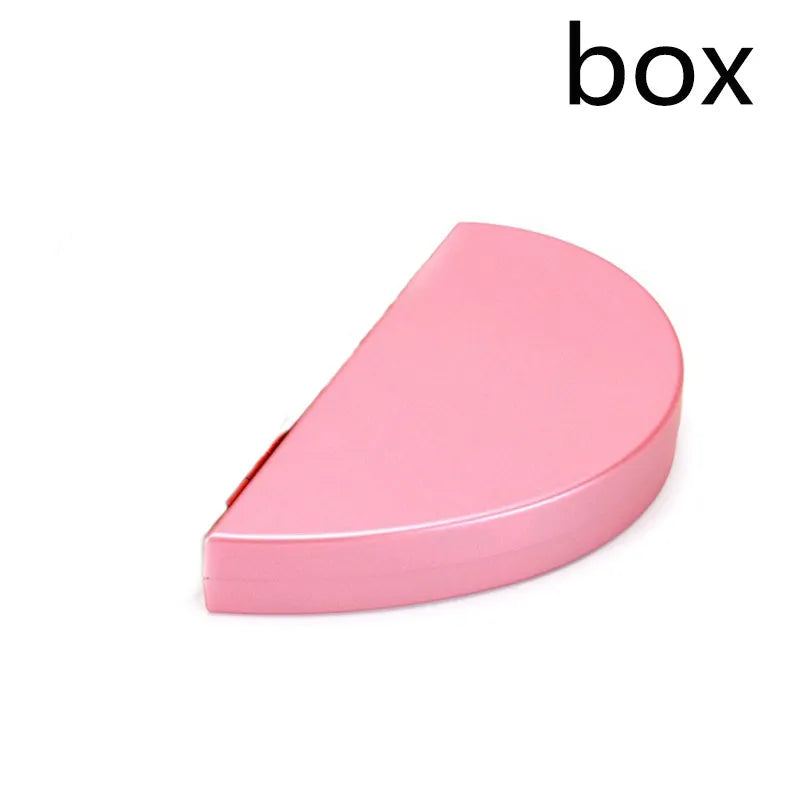 Red 3D heart-shaped plastic ring box with rose decoration on a rotating stand