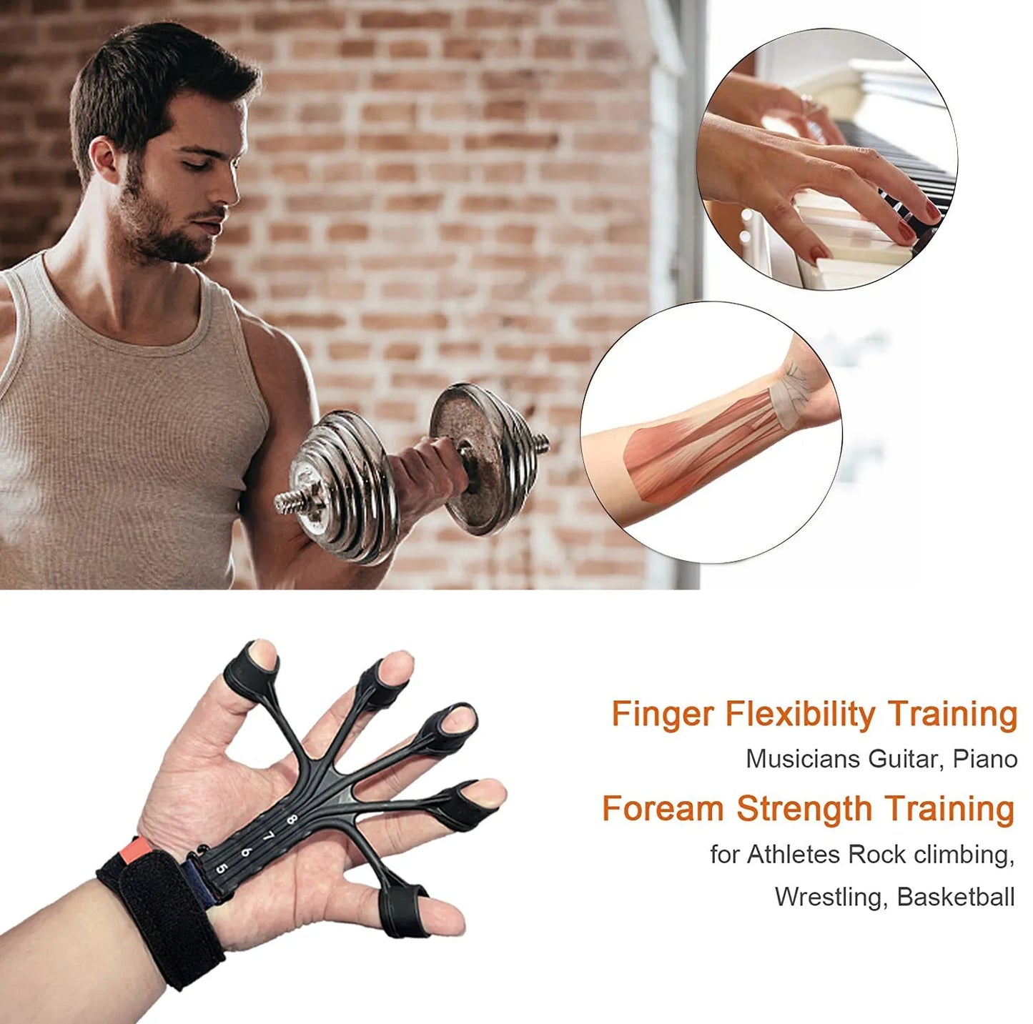 Silicone finger flexion extension trainer with adjustable belt for adult rehabilitation