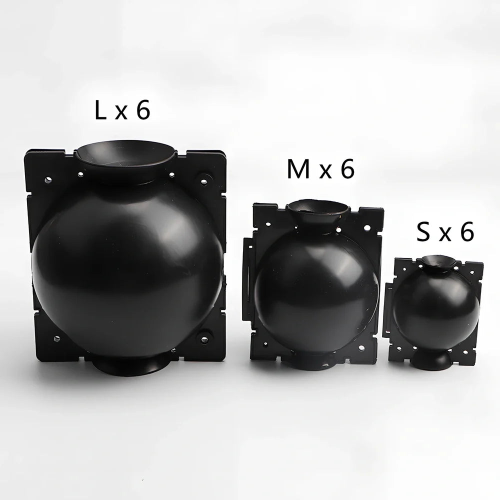 Black PP plastic plant rooting machine box for tree grafting, S size 10cm x 10cm with sealed lid for humidity control