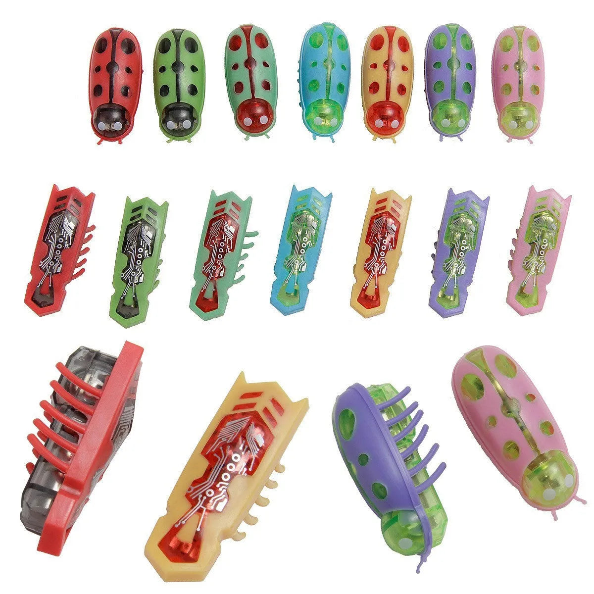 Electric toothbrush cat teaser toy in ladybug red and black pattern showing 4.5cm dimensions