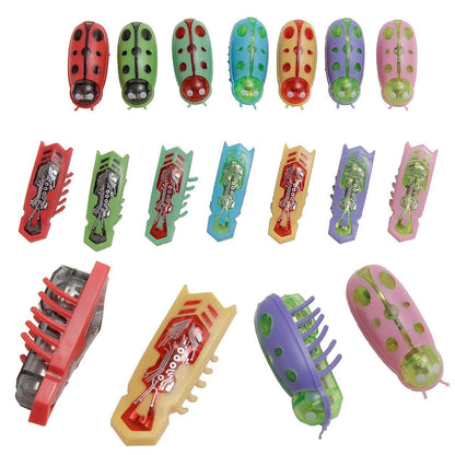 Electric toothbrush cat teaser toy in ladybug red and black pattern showing 4.5cm dimensions