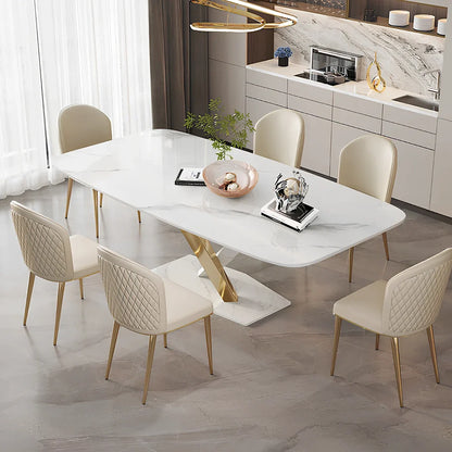 Stainless steel dining table with bright slate finish measuring 130cm long by 70cm wide