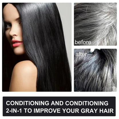 100ml boxed bottle of Polygonum Multiflorum Shampoo for white to black hair transformation.