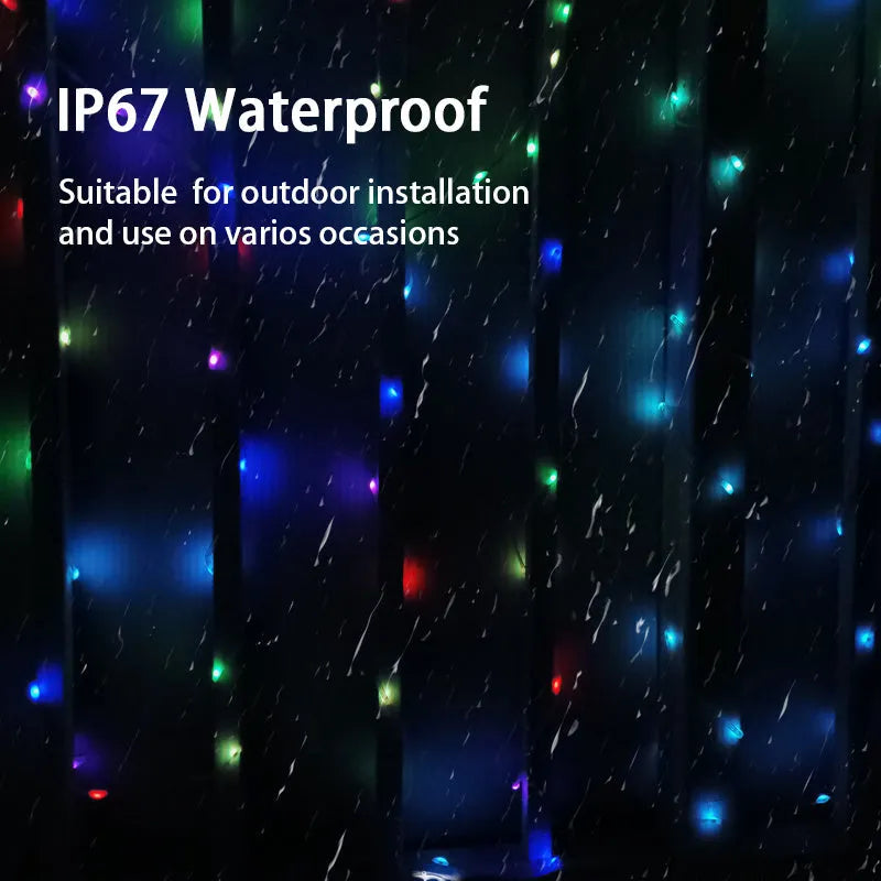 10-metre LED party light string with 100 multi-colour bulbs for indoor outdoor decoration