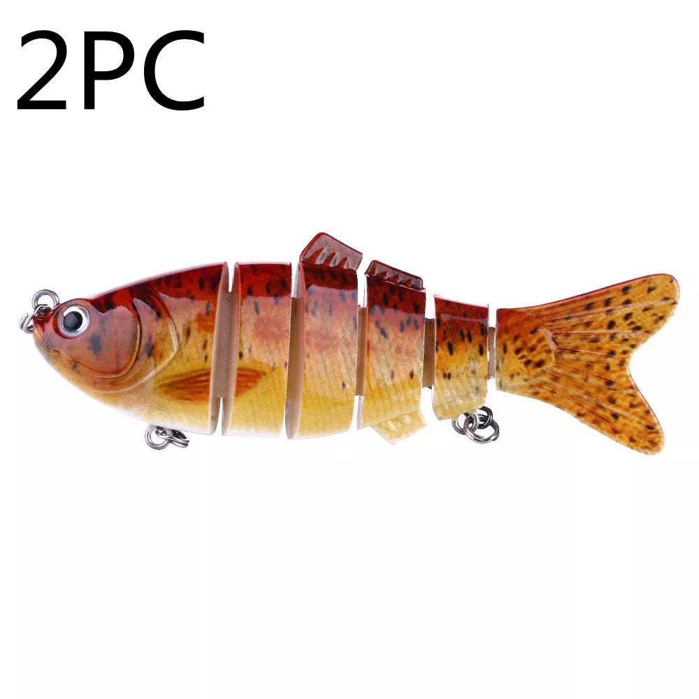 Plastic bait fish with high-strength hooks for effective fishing