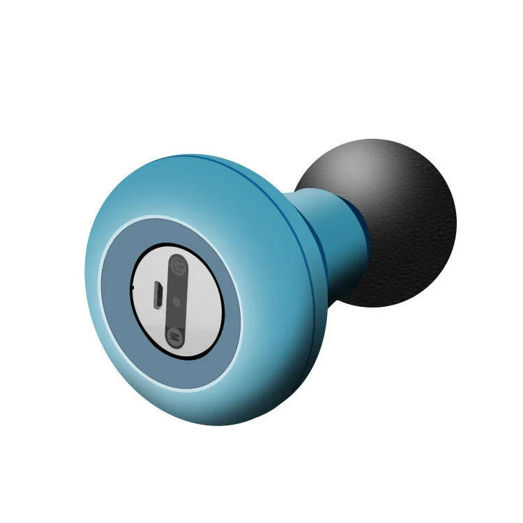 Portable handheld muscle massager with vibrating feature for relieving muscle tension and aches