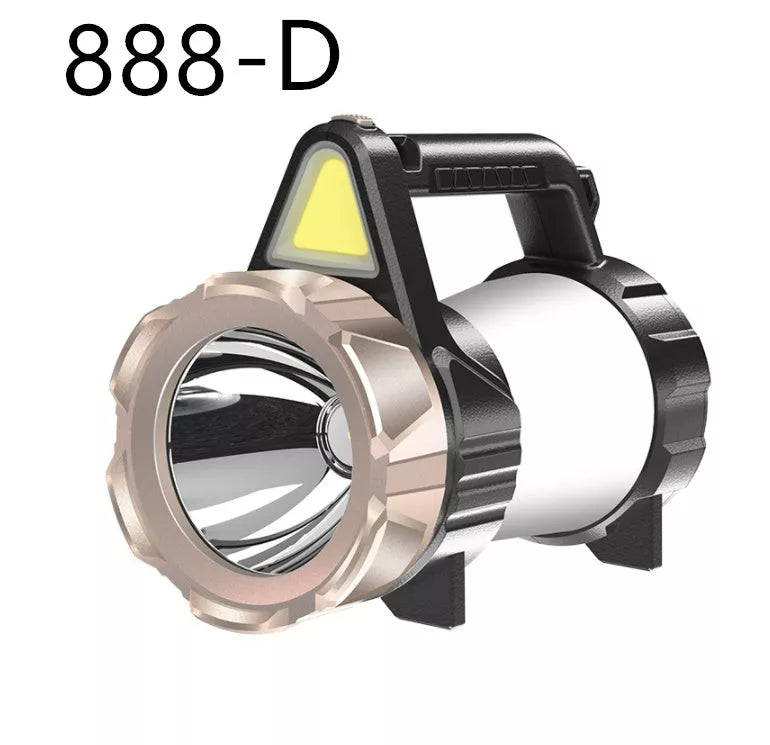 High-power portable searchlight with smart electric display and USB output
