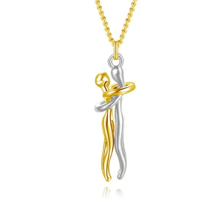 Stylish unisex love necklace with brass pendant in various color options, including rose gold, white black, black gold, and more.