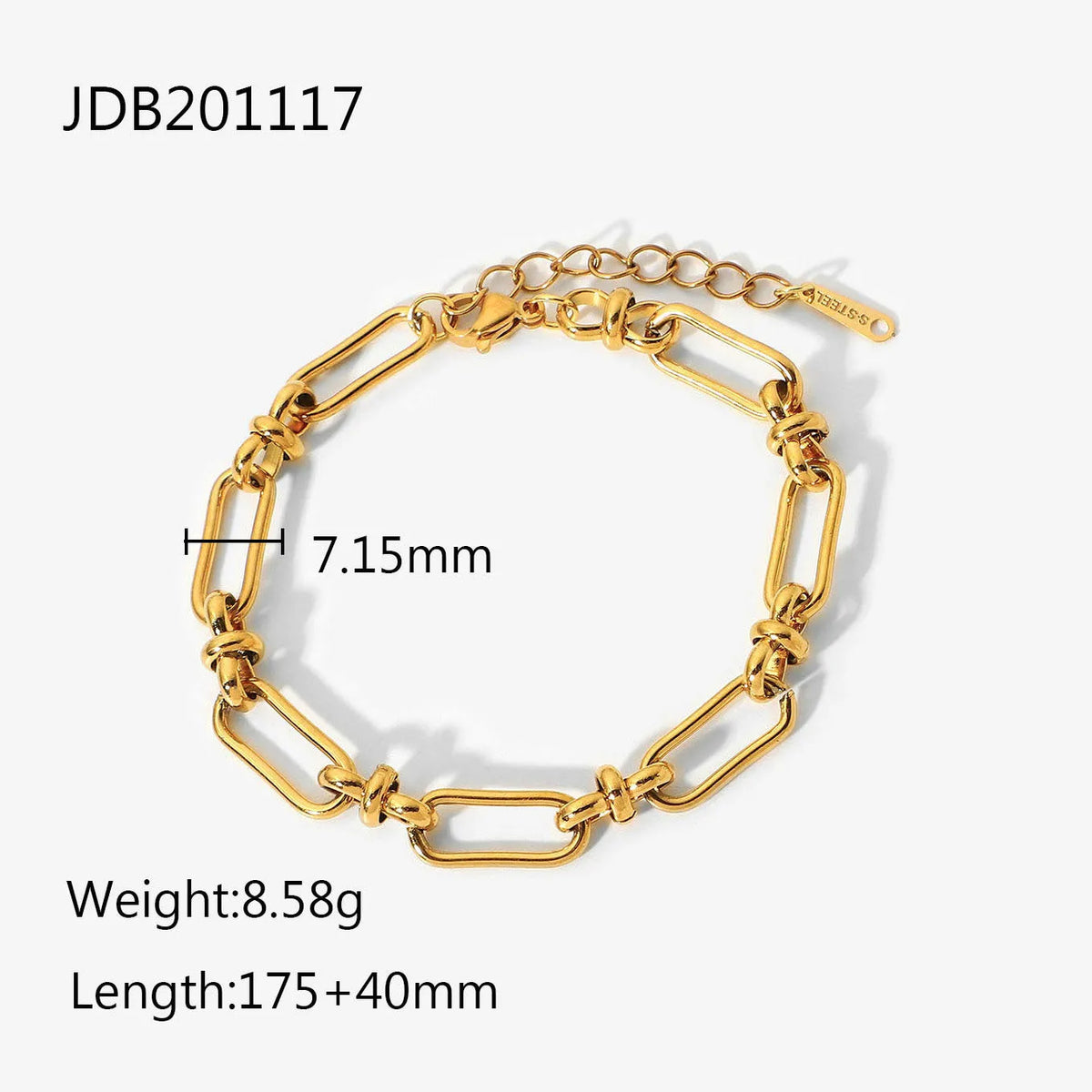 A women's stainless steel bracelet with an electroplated finish in a European and American style.