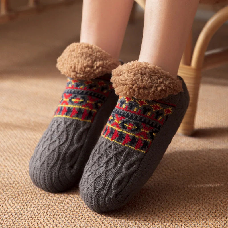 Warm Non-Slip Indoor Socks for Fall and Winter in various colors