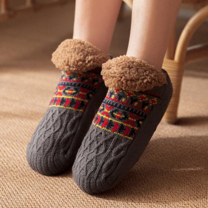Warm Non-Slip Indoor Socks for Fall and Winter in various colors