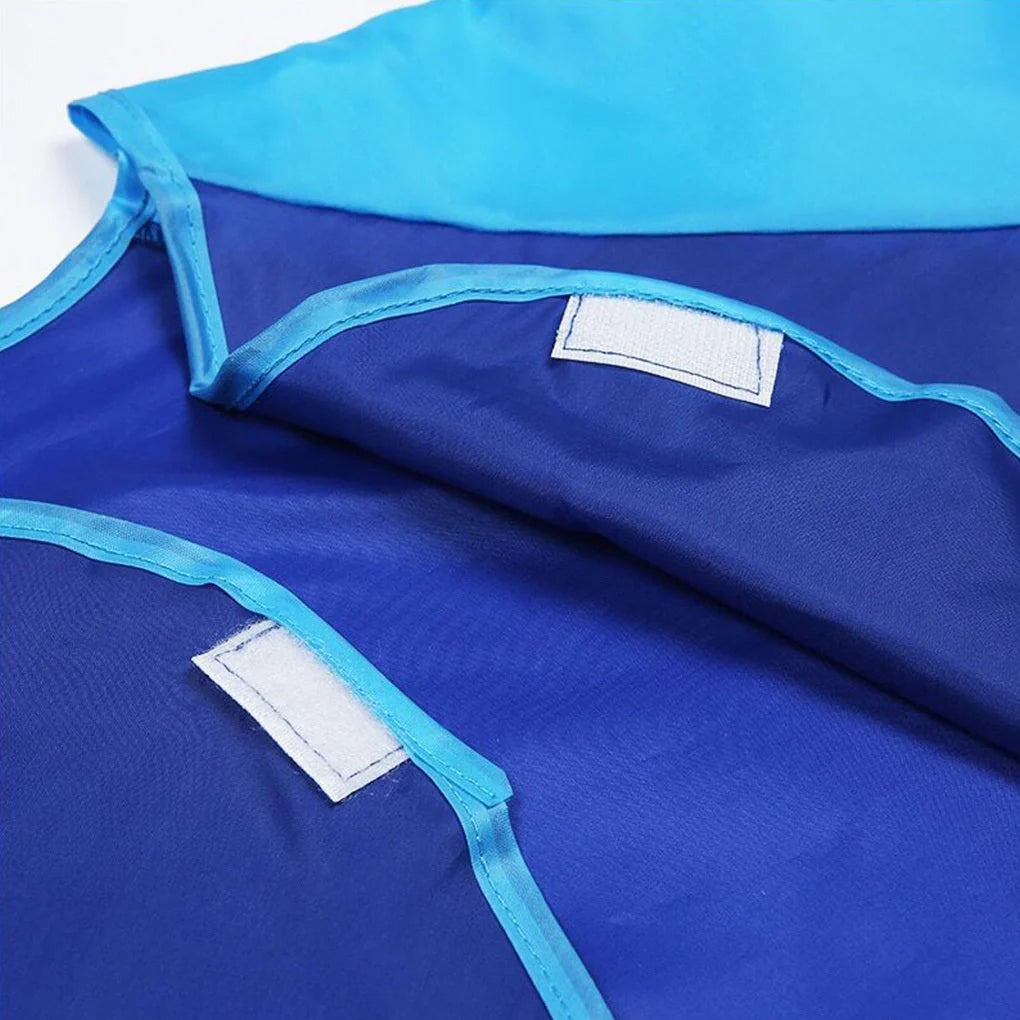Children's waterproof painting apron with long sleeves in various colors