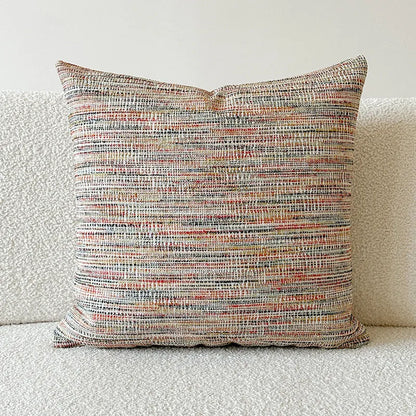 American-style yarn-dyed jacquard sofa pillow cover with thickened paisley design in amber colours, showing plant and flower pattern.