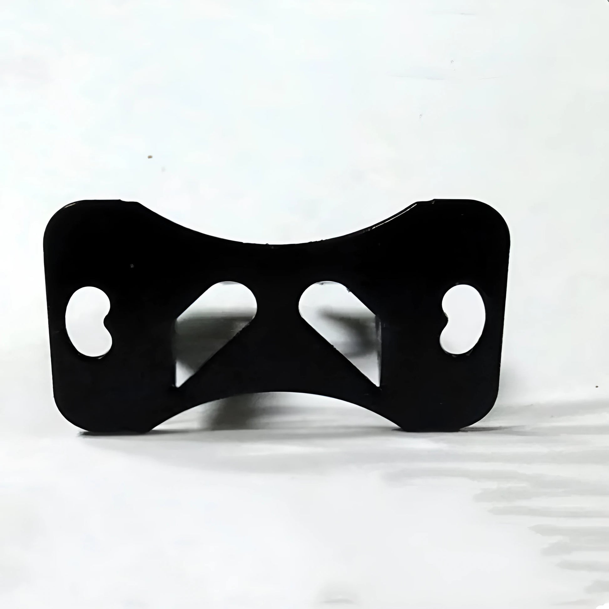 Black universal in car camera holder with adjustable angle bracket for mounting cameras in vehicles