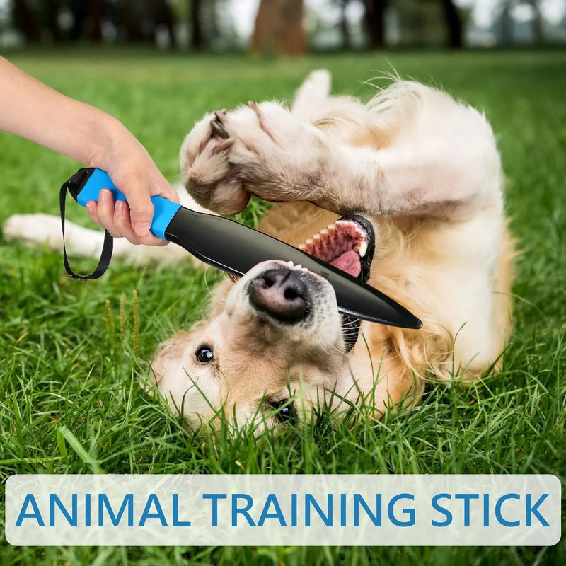 Dog break stick for bite training and safety: nylon construction with 35cm length and 210g weight, suitable for small to medium dogs to prevent biting and aid in interactive play.
