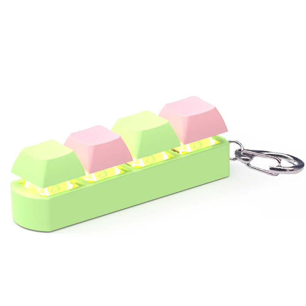 Four-key mechanical keyboard switch tester with transparent bottom shell and ABS plastic construction