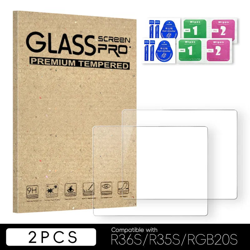 Tempered film for R36S R35S RGB20S handheld game machine, 3.5 inch HD scratch-proof dustproof screen protector