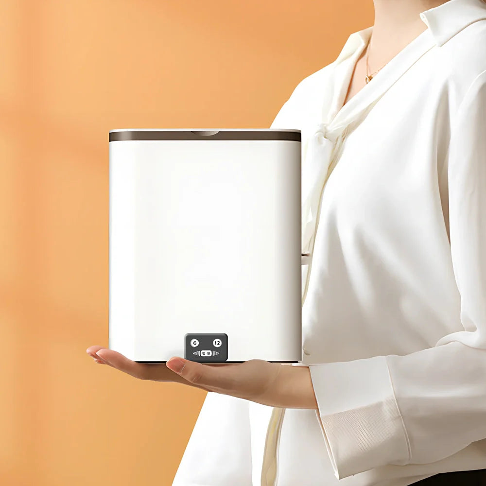 Green and white ultrasonic washing machine measuring 19x19x20cm with 4500ml tank capacity