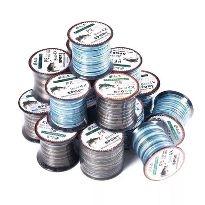 PE Strong Horse Braided Fishing Line 300 M in camouflage colors for stealth fishing