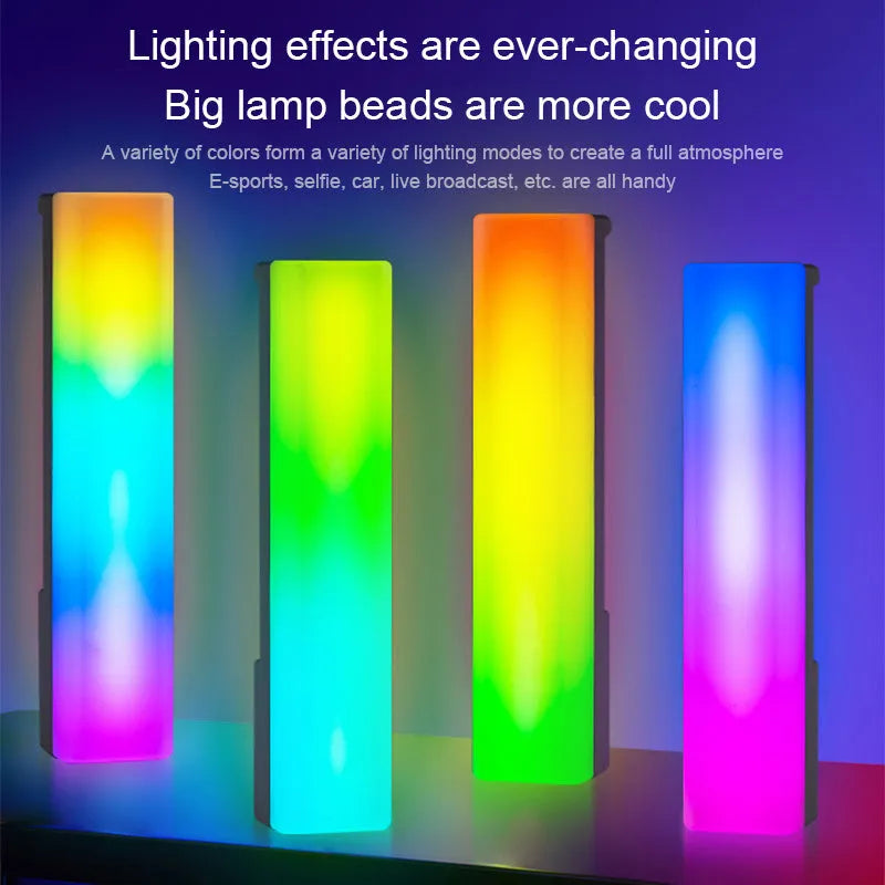 3D RGB light pick-up table top ambiance lamp with colourful voice-activated rhythm lighting
