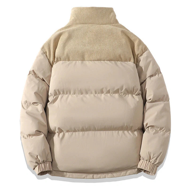 Stylish winter stand collar cotton padded jacket for men and women in various colors