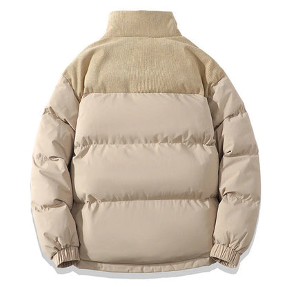 Stylish winter stand collar cotton padded jacket for men and women in various colors