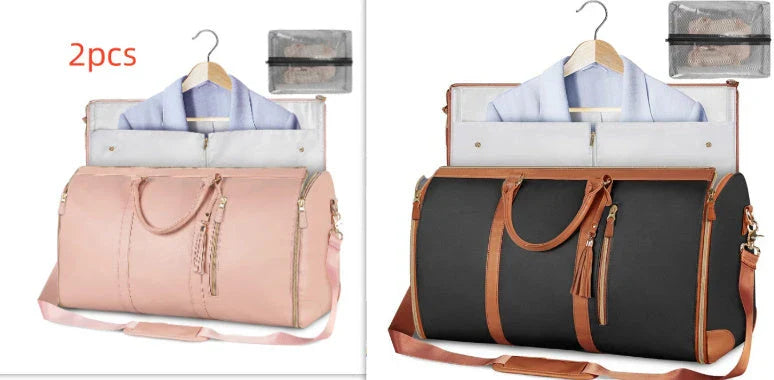 Spacious Travel Duffel Bag - Versatile Women's Handbag with Folding Suit Compartment in Multiple Color Options