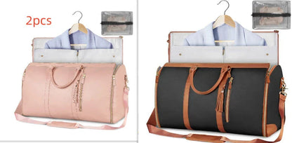 Spacious Travel Duffel Bag - Versatile Women's Handbag with Folding Suit Compartment in Multiple Color Options