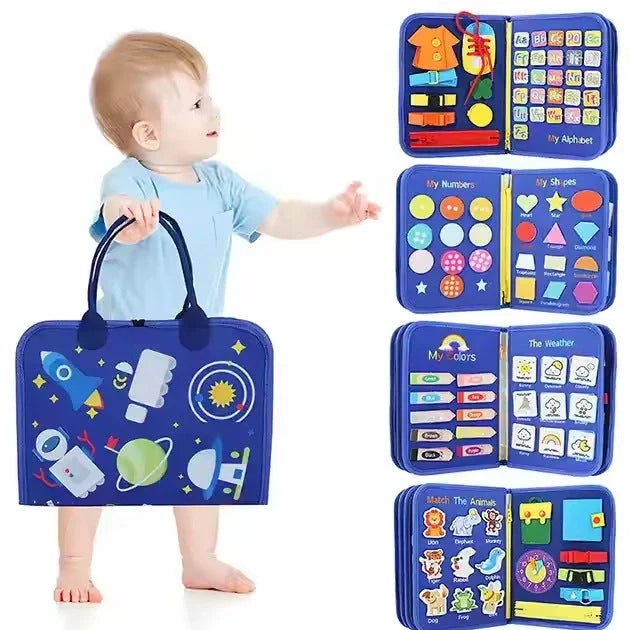 28x44cm felt learning board with puzzle elements for early education